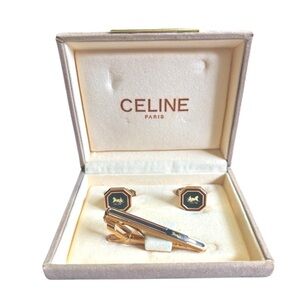 Celine Cuff Links & Tie Pin Set